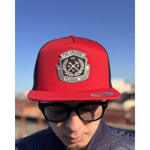 画像2: 送料無料 DIXXON FLANNEL CO / Flat Bill Trucker スナップバックキャップ RED / BLACK