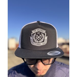 画像2: 送料無料 DIXXON FLANNEL CO / Flat Bill Trucker スナップバックキャップ BLACK / WHITE