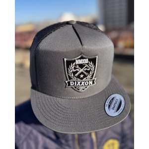 画像3: 送料無料 DIXXON FLANNEL CO / Shield Flat Bill スナップバックキャップ CHARCOAL