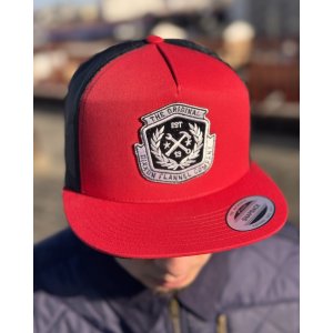 画像3: 送料無料 DIXXON FLANNEL CO / Flat Bill Trucker スナップバックキャップ RED / BLACK