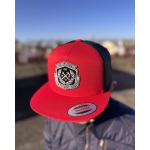 画像4: 送料無料 DIXXON FLANNEL CO / Flat Bill Trucker スナップバックキャップ RED / BLACK