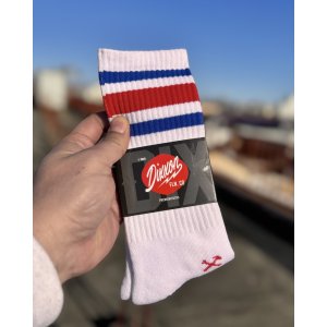画像2: DIXXON FLANNEL CO / Strike Out Premium クルーソックス WHITE / BLUE / RED