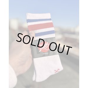 画像2: DIXXON FLANNEL CO / Strike Out Premium クルーソックス WHITE / BLUE / RED