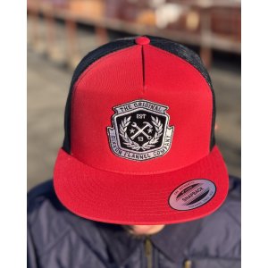 画像1: 送料無料 DIXXON FLANNEL CO / Flat Bill Trucker スナップバックキャップ RED / BLACK