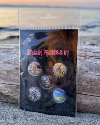 IRON MAIDEN / THE FACES OF EDDIE 缶バッジセット 5個入り