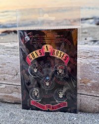 GUNS N' ROSES / APPETITE SKULLS 缶バッジセット 5個入り