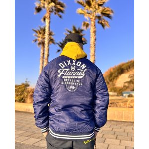 画像4: 送料無料 DIXXON FLANNEL CO / PASTIME 中綿ナイロン スタジアムジャケット BLUE