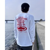 Mサイズラスト1枚で終了 SRH / Since 91 長袖Tシャツ WHITE