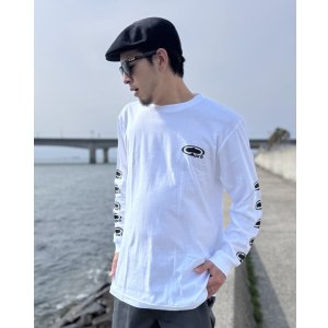 画像1: SRH / NEW SPADE CLASSIC SMALL LOGOS 長袖Tシャツ WHITE
