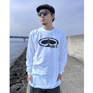 画像1: SRH / NEW SPADE CLASSIC 長袖Tシャツ WHITE