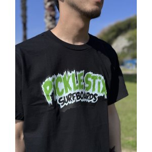 画像11: 送料無料 BALL&CHAIN別注 PICKLE STIX SURFBOARDS / Biohazard Tシャツ ブラック