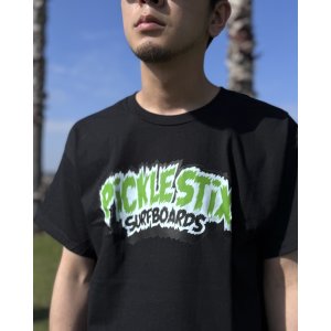 画像9: 送料無料 BALL&CHAIN別注 PICKLE STIX SURFBOARDS / Biohazard Tシャツ ブラック