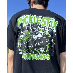 画像4: 送料無料 BALL&CHAIN別注 PICKLE STIX SURFBOARDS / Biohazard Tシャツ ブラック