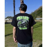 送料無料 BALL&CHAIN別注 PICKLE STIX SURFBOARDS / Biohazard Tシャツ ブラック