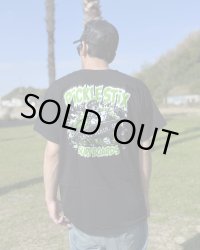 スメリーさん直買い付けアイテム 送料無料 Lサイズラスト1枚で終了 BALL&CHAIN別注 PICKLE STIX SURFBOARDS / Biohazard Tシャツ ブラック