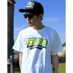 画像8: 送料無料 BALL&CHAIN別注 PICKLE STIX SURFBOARDS / Biohazard Tシャツ ホワイト