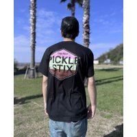 送料無料 BALL&CHAIN別注 PICKLE STIX SURFBOARDS / Neapolitan Tシャツ ブラック