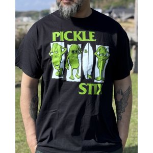 画像2: 送料無料 BALL&CHAIN別注 PICKLE STIX SURFBOARDS / BALL&CHAIN別注 Black Pickle Tシャツ ブラック