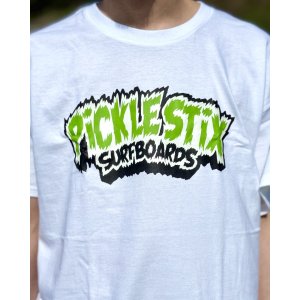 画像9: 送料無料 BALL&CHAIN別注 PICKLE STIX SURFBOARDS / Biohazard Tシャツ ホワイト
