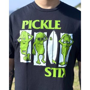 画像4: 送料無料 BALL&CHAIN別注 PICKLE STIX SURFBOARDS / BALL&CHAIN別注 Black Pickle Tシャツ ブラック