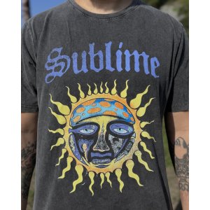 画像5: 送料無料 SUBLIME / Sun Logo プレミアムストーンウォッシュ Tシャツ ブラック