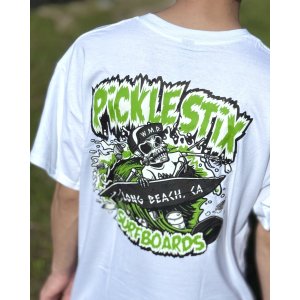 画像6: 送料無料 BALL&CHAIN別注 PICKLE STIX SURFBOARDS / Biohazard Tシャツ ホワイト