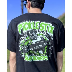画像5: 送料無料 BALL&CHAIN別注 PICKLE STIX SURFBOARDS / Biohazard Tシャツ ブラック