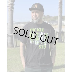 画像1: 送料無料 BALL&CHAIN別注 PICKLE STIX SURFBOARDS / BALL&CHAIN別注 Black Pickle Tシャツ ブラック