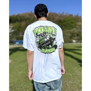画像4: 送料無料 BALL&CHAIN別注 PICKLE STIX SURFBOARDS / Biohazard Tシャツ ホワイト