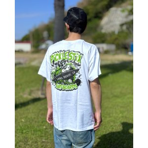 画像5: 送料無料 BALL&CHAIN別注 PICKLE STIX SURFBOARDS / Biohazard Tシャツ ホワイト