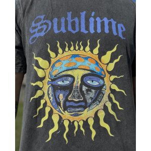 画像4: 送料無料 SUBLIME / Sun Logo プレミアムストーンウォッシュ Tシャツ ブラック