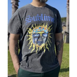 画像3: 送料無料 SUBLIME / Sun Logo プレミアムストーンウォッシュ Tシャツ ブラック