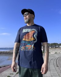 XLラスト1枚で終了 SLIGHTLY STOOPID / Smoking Toad Tシャツ ネイビー