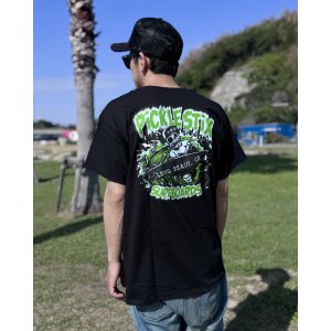 画像2: 送料無料 BALL&CHAIN別注 PICKLE STIX SURFBOARDS / Biohazard Tシャツ ブラック