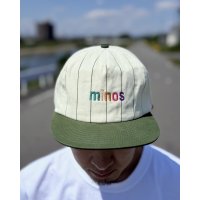 送料無料 minos / Pinstripe Cap グリーン