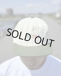 送料無料 minos / Pinstripe Cap グリーン