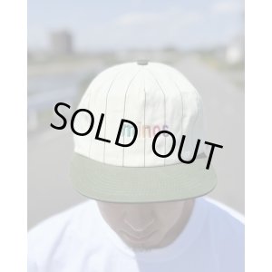 画像1: 送料無料 minos / Pinstripe Cap グリーン