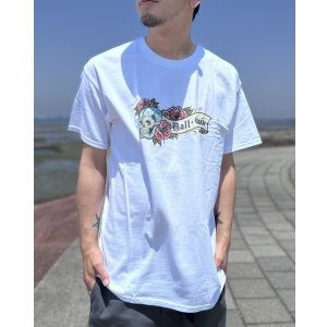 画像2: "OPIE ORTIZ x BALL&CHAIN" / Skull & Rose コラボTシャツ ホワイト