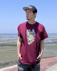 "OPIE ORTIZ x BALL&CHAIN" / Memories コラボTシャツ バーガンディー