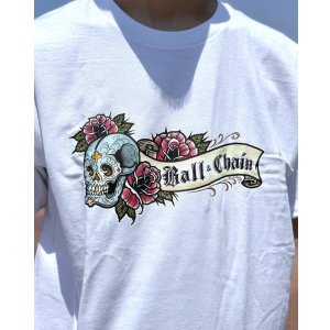 画像3: "OPIE ORTIZ x BALL&CHAIN" / Skull & Rose コラボTシャツ ホワイト