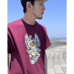 画像3: "OPIE ORTIZ x BALL&CHAIN" / Memories コラボTシャツ バーガンディー