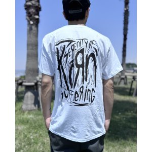 画像1: 送料無料 KORN / Scratched Type Tシャツ ホワイト