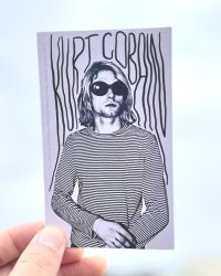 KURT COBAIN / Photo ステッカー (Copyright 2014)