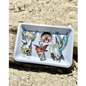 画像1: オーピーさん直買付アイテム DGWD / OWL TATTOO FLASH トレー Artwork by OPIE ORTIZ