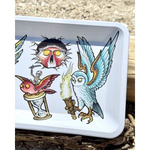 画像3: オーピーさん直買付アイテム DGWD / OWL TATTOO FLASH トレー Artwork by OPIE ORTIZ