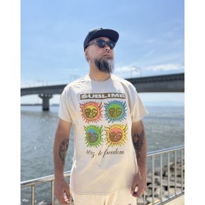 画像4: カリフォルニア買付アイテム 送料無料 SUBLIME / 40 oz. to Freedom Colorblock Tシャツ サンド