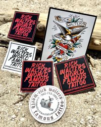 オーピーさん直買付アイテム 5セット限定 Rick Walters' World Famous Tattoo / ステッカー5枚＆ポストカードセット