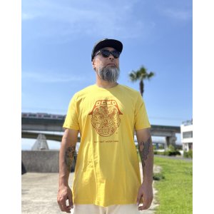 画像5: オーピーさん直買付アイテム 送料無料 DGWD / MAIZE MAN FACE 半袖Tシャツ マスタード artwork by ILLSYNAPSE