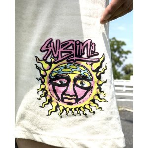 画像7: カリフォルニア買付アイテム 送料無料 Lサイズ4枚限定 SUBLIME / 40oz Sun LBC スウェットショーツ カーキ