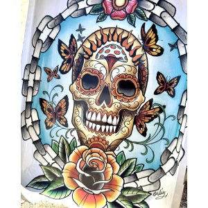 画像5: オーピーさん直買付アイテム DGWD / SUGER SKULL BIG トレー Artwork by OPIE ORTIZ